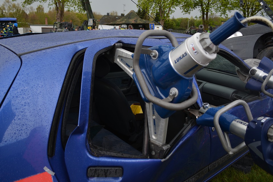 blue car